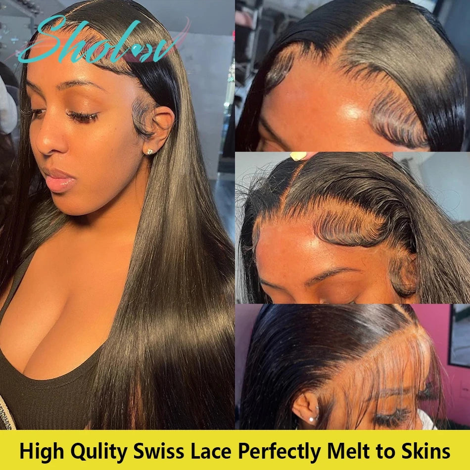Sholove 13x4 Full Lace Wig Natural Color Lace Wig Brazilian Human Hair Wig for Women