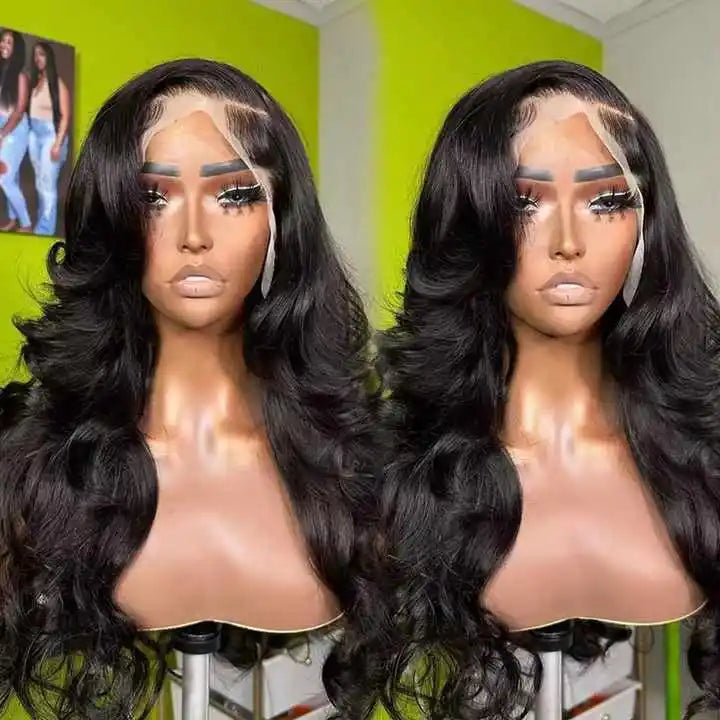 Moisie Hot Selling 100% Natural Color Full Lace Frontal Wig Body Wave Brazilian Human Hair Wig for Women