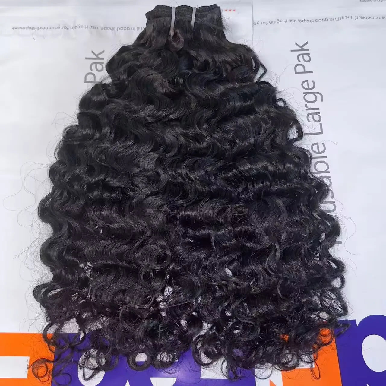 Philippine Curl Bundles Raw Indian Hair Natural Straight Raw Cambodian Hair Bundle Deep Wave Human Burmese Kinky Curly Hair