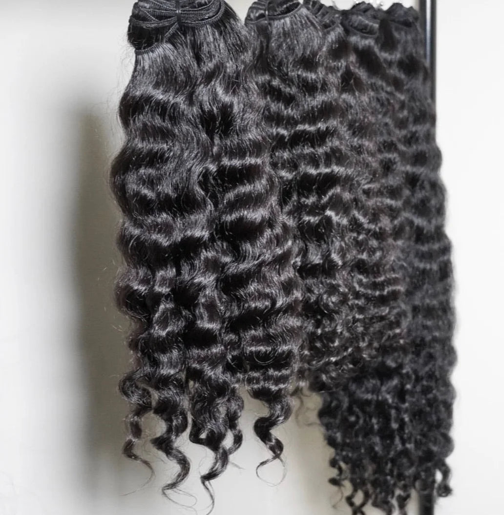 Wholesale 100% Unprocessed Cabello Humano Natural Raw Virgin Cuticle Aligned Indian Human Hair Water Wave Curly Bundles