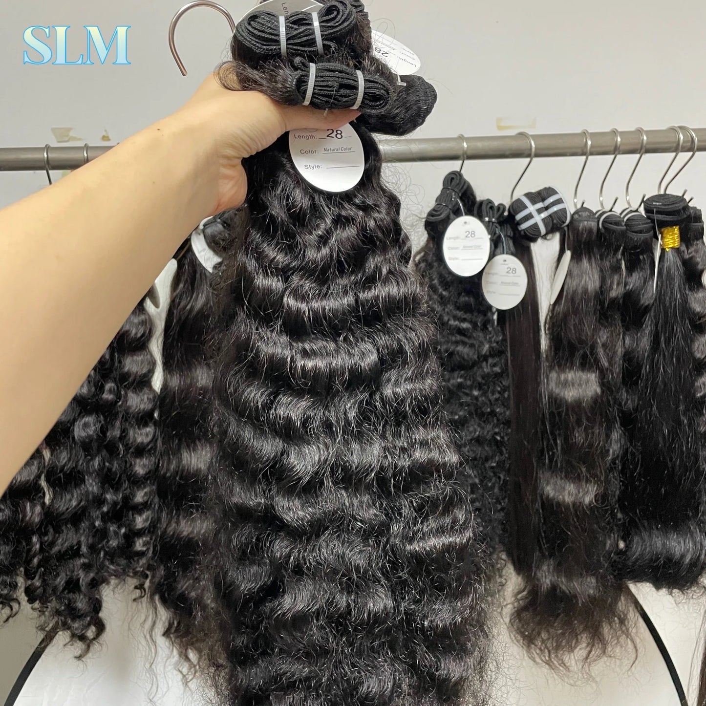Local USA Stock 100 Gram Burmese Curly Human Hair Extension Natural Black Raw Hair Bundles Unprocessed Hair Weaves for Women