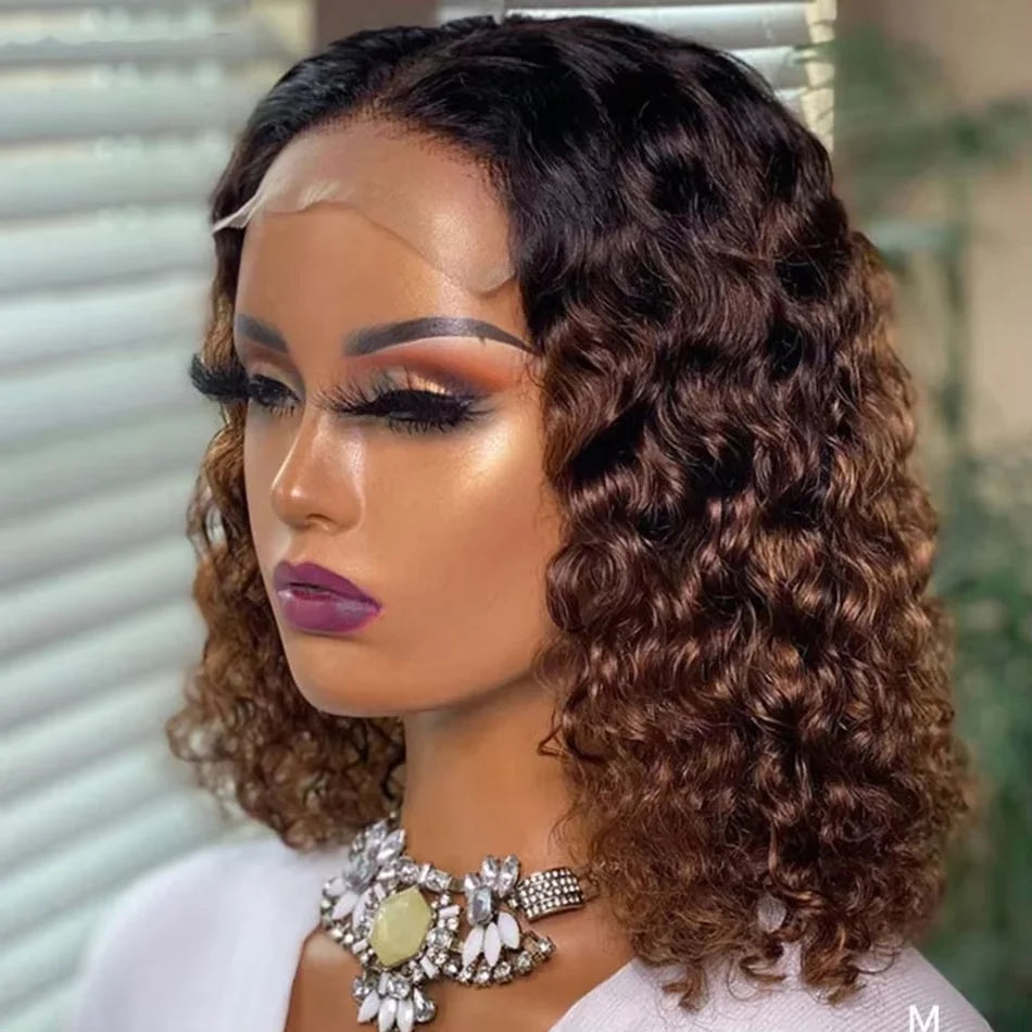 4x4 5x5 HD Lace Front Brazilian Hair Wig Glueless Bone Straight Short Bob Raw Brazilian Cuticle Alignment Double Drawn Hair
