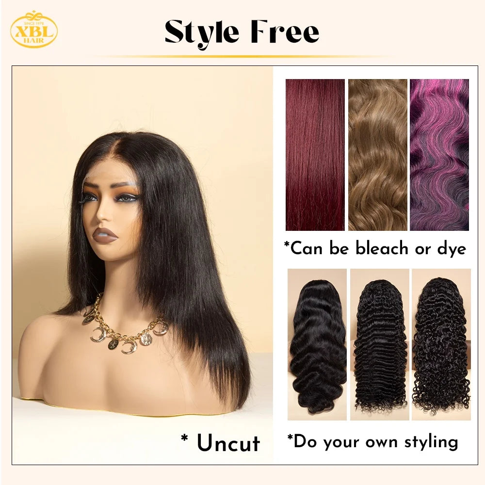 Free Shipping 100% Pure Natural 16 18 20"cuticle Aligned 5x5 hd Lace Closure Raw Virgin Layers Human Hair Wig for Black Women