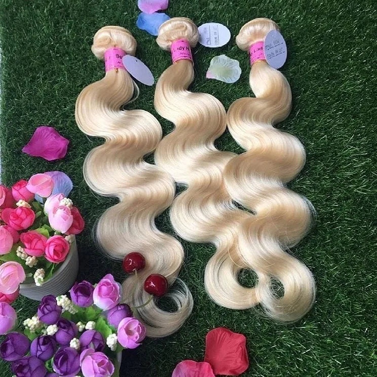 Premium 613 Blonde Virgin Hair Bundles - 100% Raw Vietnamese Human Hair Weave
