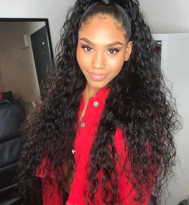 Wholesale Raw Kinky Curly Hair Virgin Cuticle Aligned Human Hair Lace Front Wig for Black Women Transparent HD Lace Frontal Wig