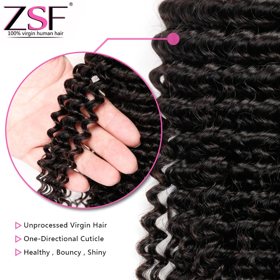 ZSF Brazilian Human Hair Extension Kinky Curly Hair, Wholesale Virgin Brazilian Hair Vendor, Raw Virgin Cuticle Aligned Hair