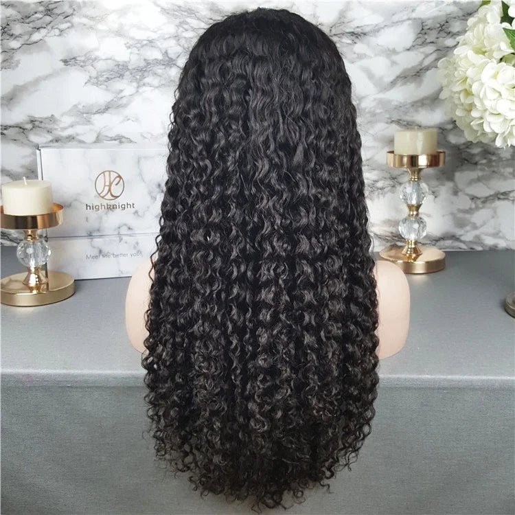 Wholesale Raw Kinky Curly Hair Virgin Cuticle Aligned Human Hair Lace Front Wig for Black Women Transparent HD Lace Frontal Wig
