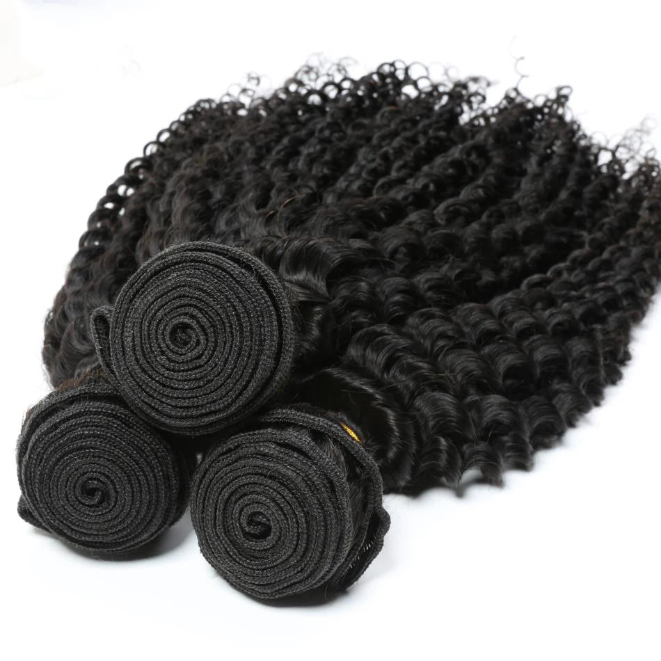 Virgo Kinky Curly Hair Bundles Brazilian Non-Remy Human Hair Extensions Bundles Thick Kinky Curly Bundles