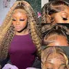 Highlight P/427 Ombre Human Hair Wig 13x6 Hd Lace Frontal Wigs Deep Wave Curly Lace Front Wig Pre Plucked With Baby Hair