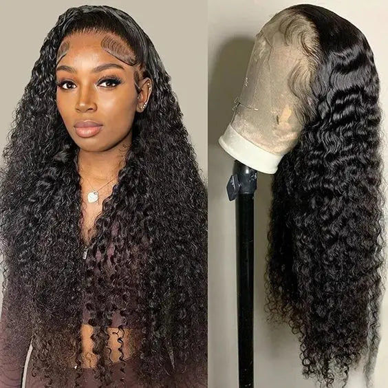 Cheap Deep Wave Curly Human Hair Wig Human Hair HD Lace Front Wigs for Black Women Raw Vietnamese Hair Lace Frontal Wigs