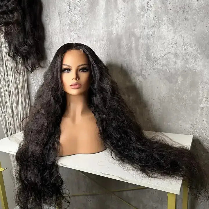 Wholesale 13x6 HD Lace Frontal Glueless Extensions Long Straight Body Wave Black Women's Wear Go Hair Wigs Made Raw Deep Wave