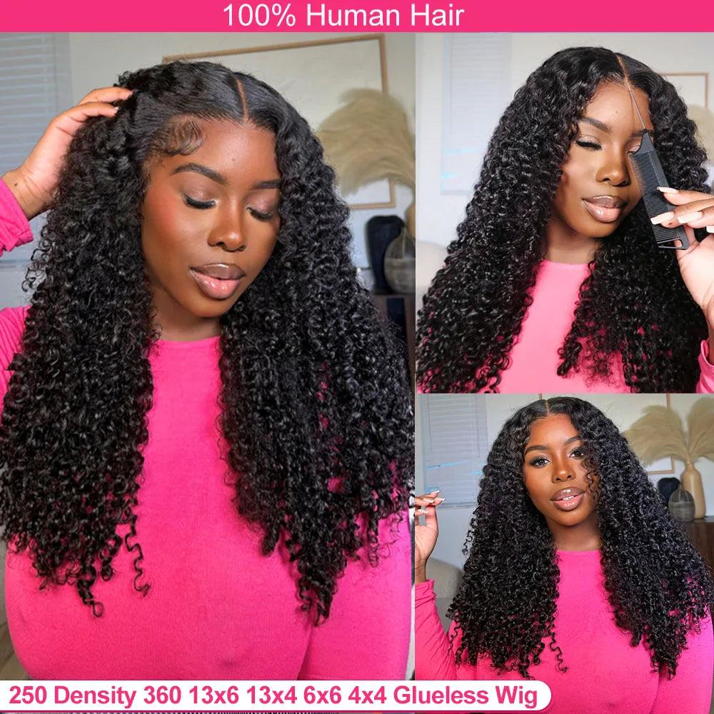 250 Density Deep Wave 360 13x6 13x4 HD Lace Front Human Hair Wig 4x4 6x6 Glueless Wig 30 Inch Curly Lace Frontal Human Hair Wig