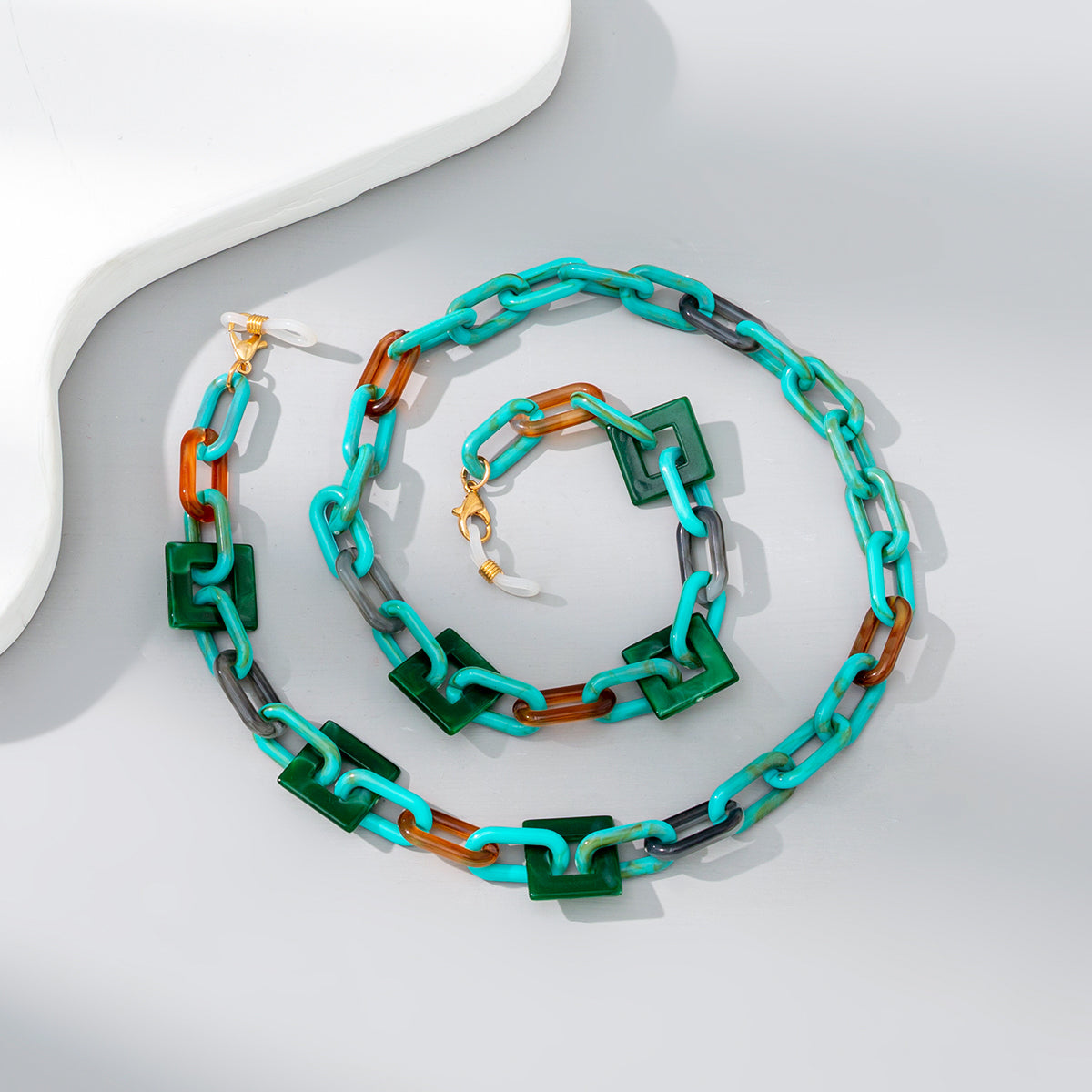 Colorful Mixed Acrylic Neckband And Eyeglass Chain