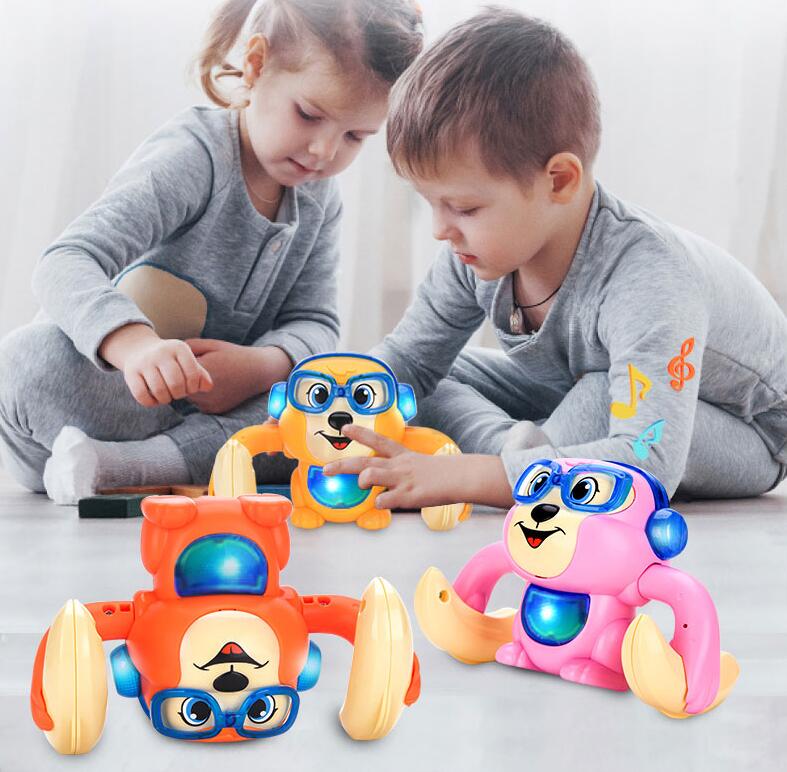 Sounding, Rolling And Somersault Monkey Electric Toy