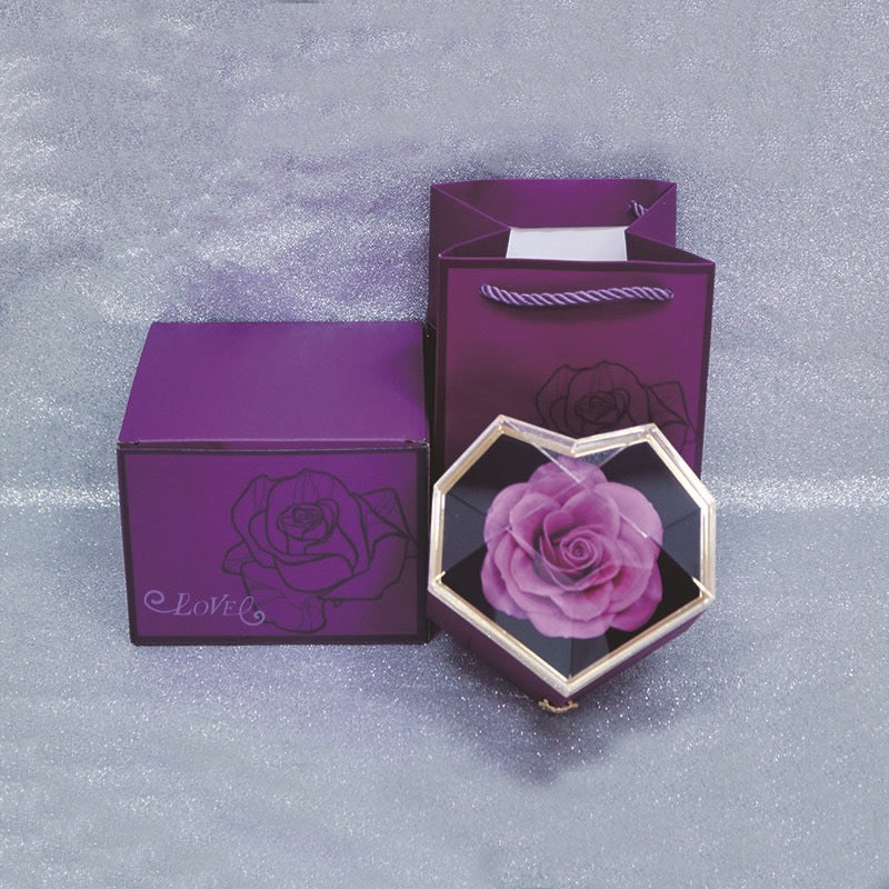 Love Rose Jewelry Box Prism Rose Valentine's Day Gift