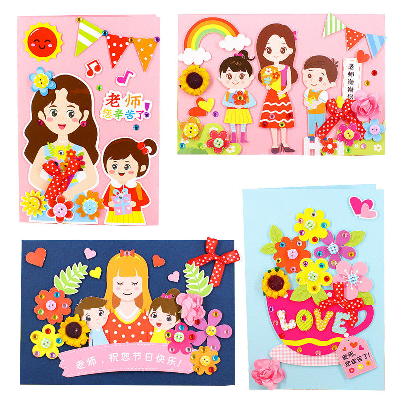 Teacher's Day Gift Handmade Diy Greeting Card Making Material Package