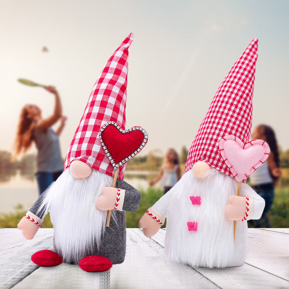 Valentine's Day Love Shape Faceless Doll Gift Fabric Doll