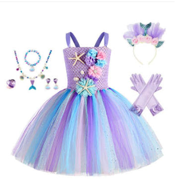 Halloween Mermaid Cosplay Children's Princess Dress