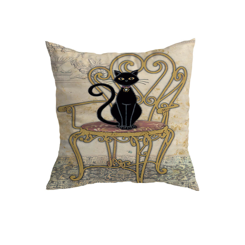 Home Fashion Minimalist Cat Print Pillowcase