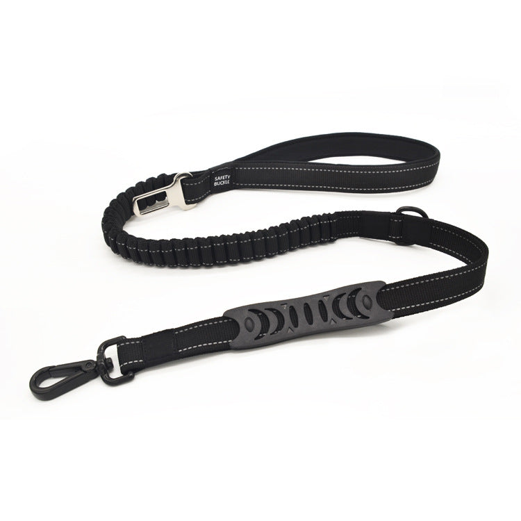 Buffer retractable reflective traction belt