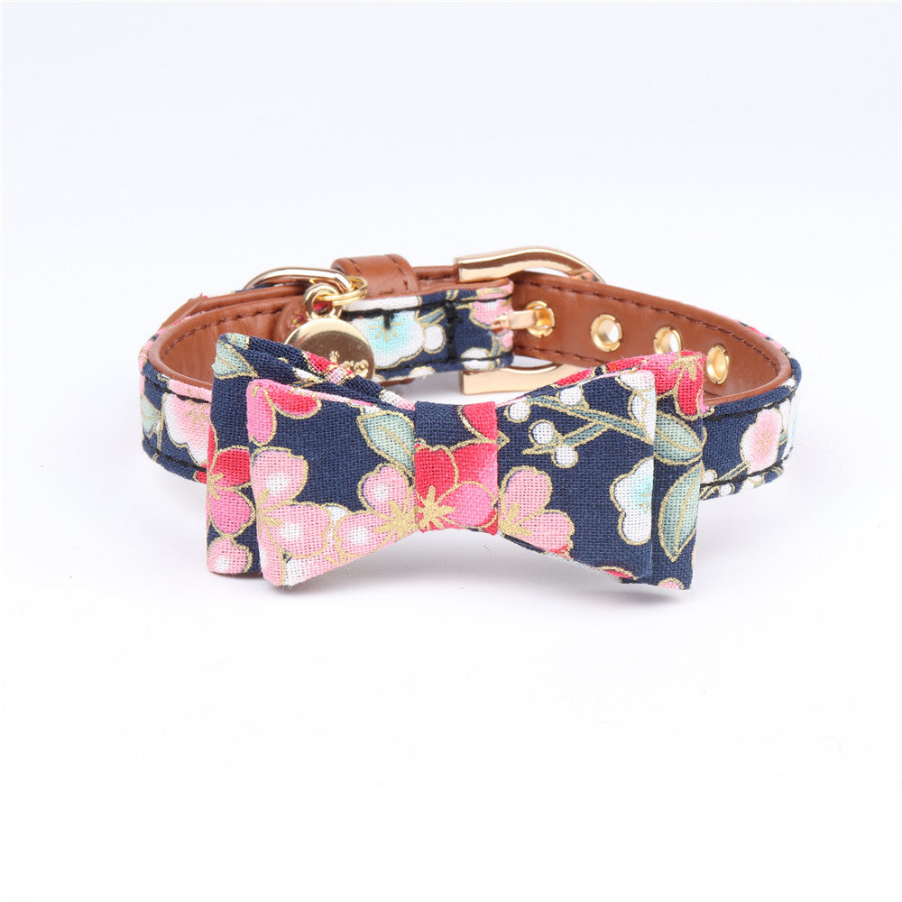 Japanese style bronzing pet collar