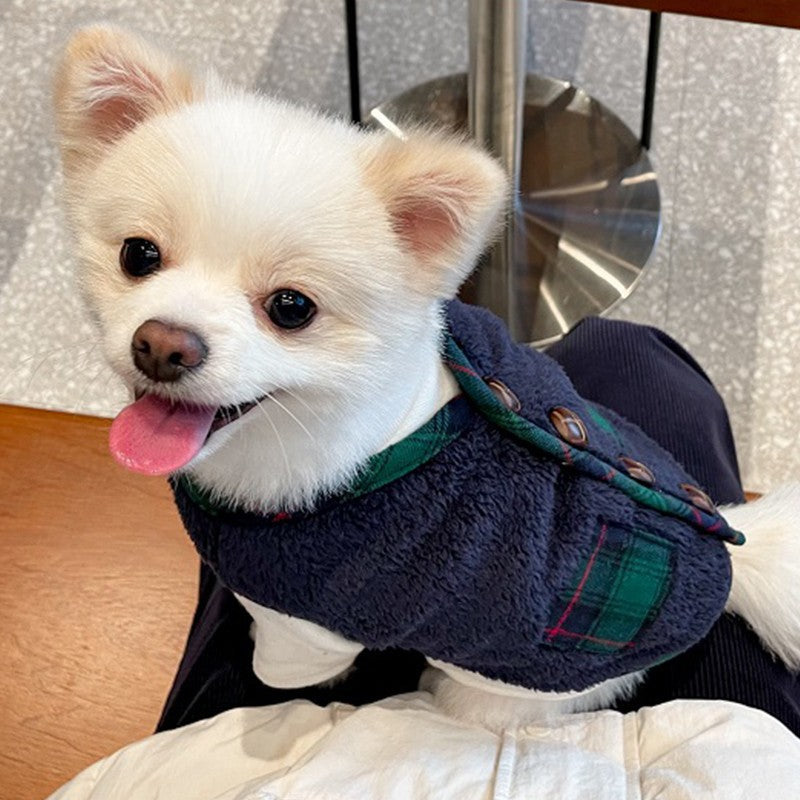 Dog Christmas Two Leg Vest Sweater Coat Scarf