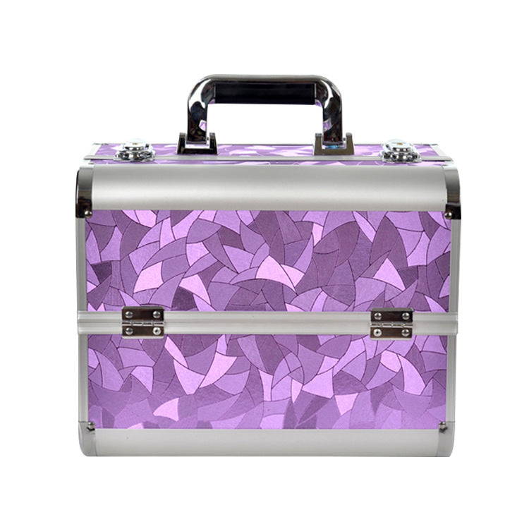 Manufacturer's Ready-Made Wholesale and Retail Professional Makeup Box, Beauty and Manicure Box, Double-Layer Large-Capacity Portable Makeup Box
