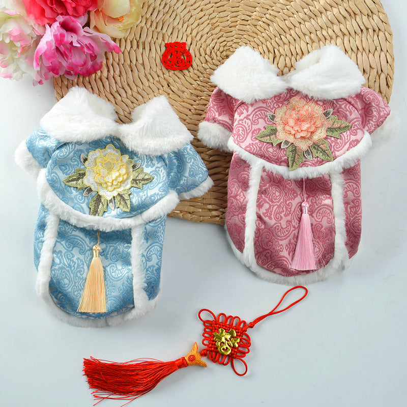 Celebrity Fall Winter Small Dog Pet Tang Suit