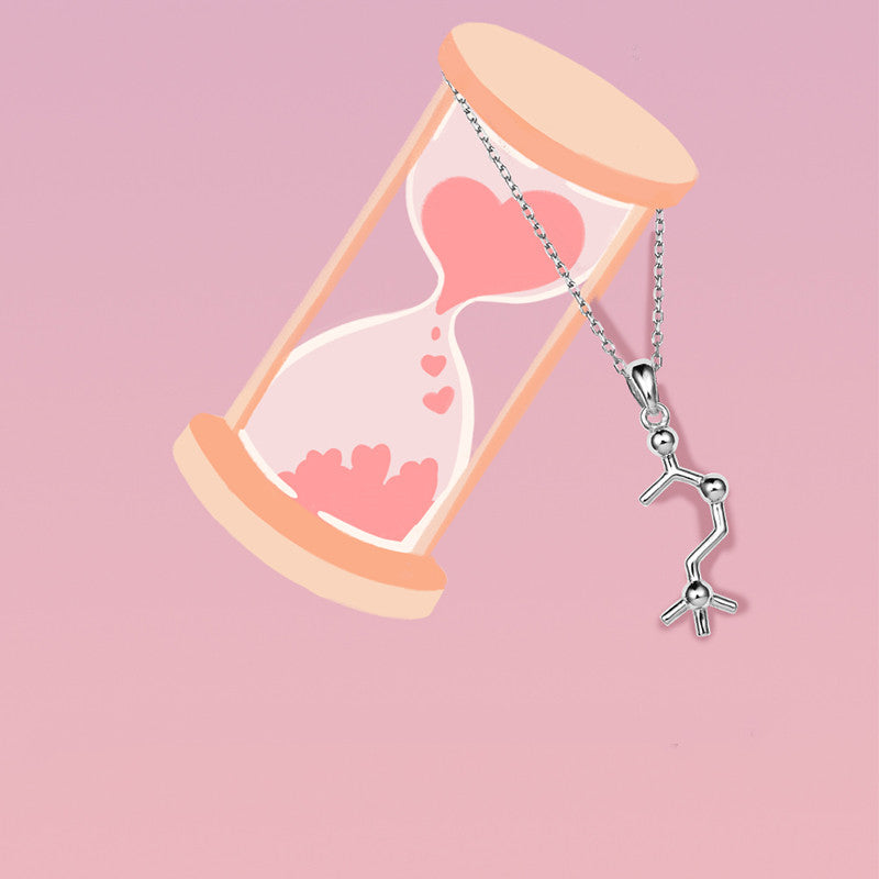 Chemical Element Necklace Dopamine Adrenaline Transport Silver Graduate Day Gift