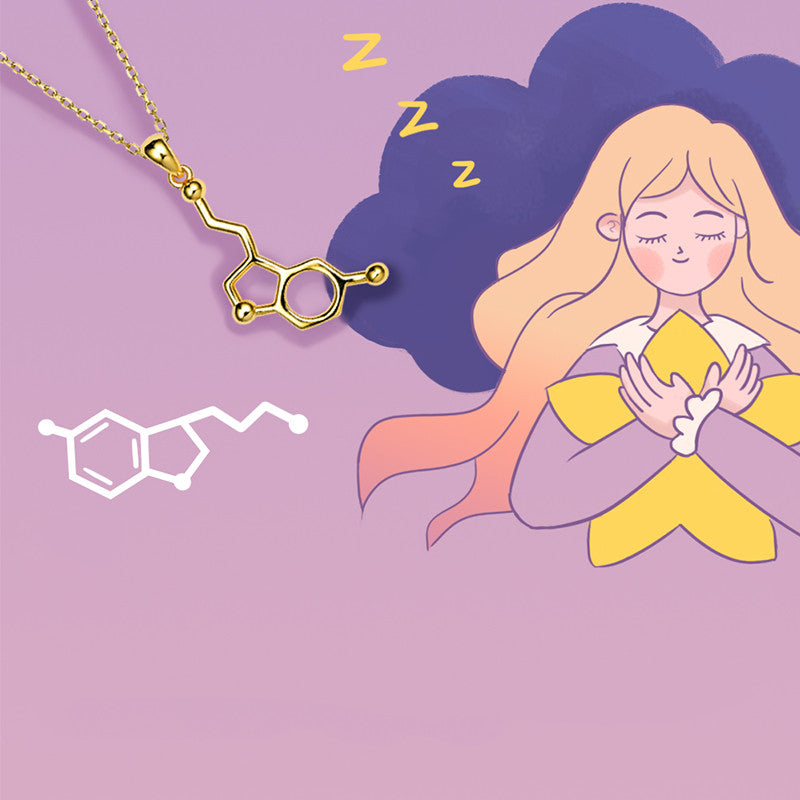 Chemical Element Necklace Dopamine Adrenaline Transport Silver Graduate Day Gift