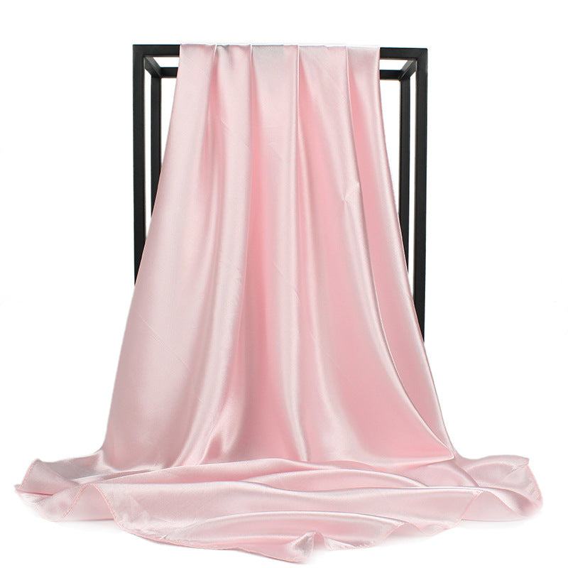 Satin Imitation Silk Scarf Shawl Ladies Headscarf