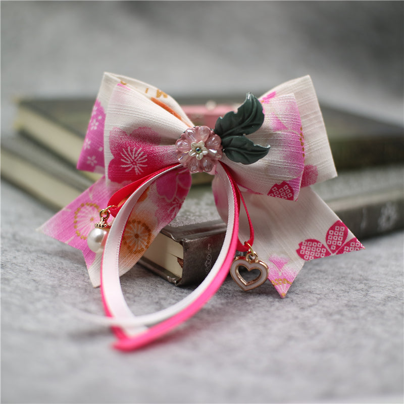 Lotus Hand-Made Original Handmade Colorful Starry Sky Bowknot Pet Cat And Dog Collar Bow Tie Lace Jewelry