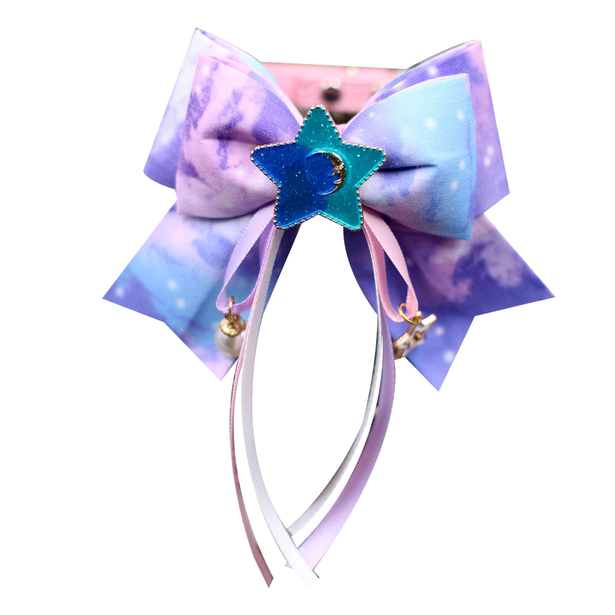 Lotus Hand-Made Original Handmade Colorful Starry Sky Bowknot Pet Cat And Dog Collar Bow Tie Lace Jewelry