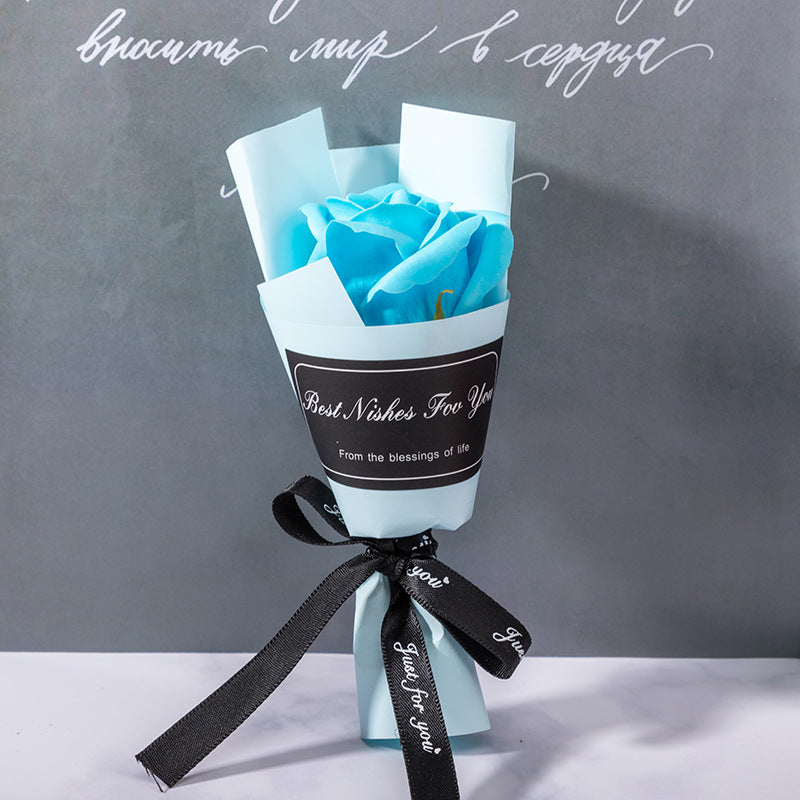 Single Artificial Soap Flower Rose Flower Valentine's Day And Tanabata Creative Confession Gift Gift
