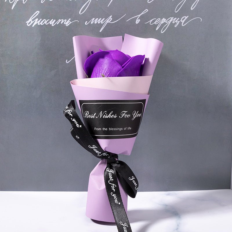 Single Artificial Soap Flower Rose Flower Valentine's Day And Tanabata Creative Confession Gift Gift
