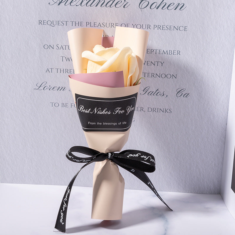Single Artificial Soap Flower Rose Flower Valentine's Day And Tanabata Creative Confession Gift Gift