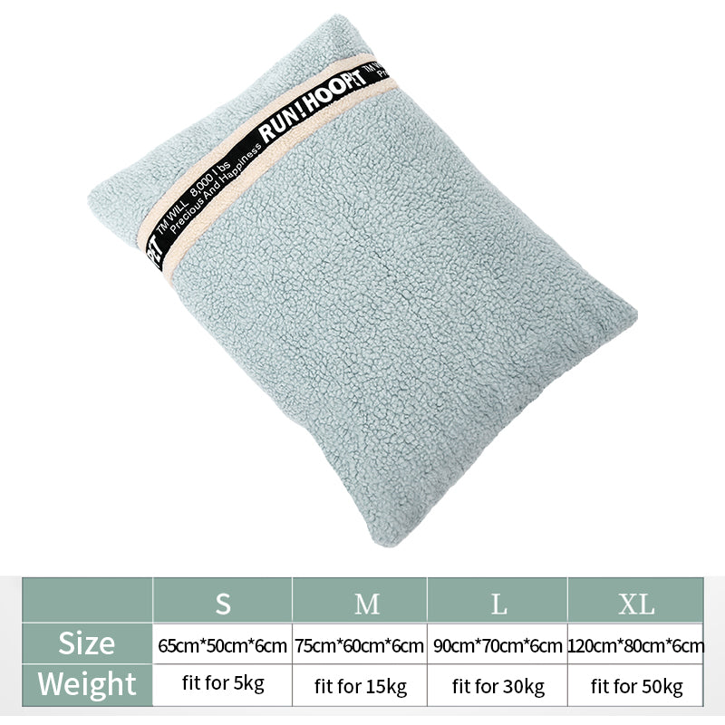 Dog Kennel Mat Bite Resistant Removable And Washable Sleeping Mat Warm Blanket