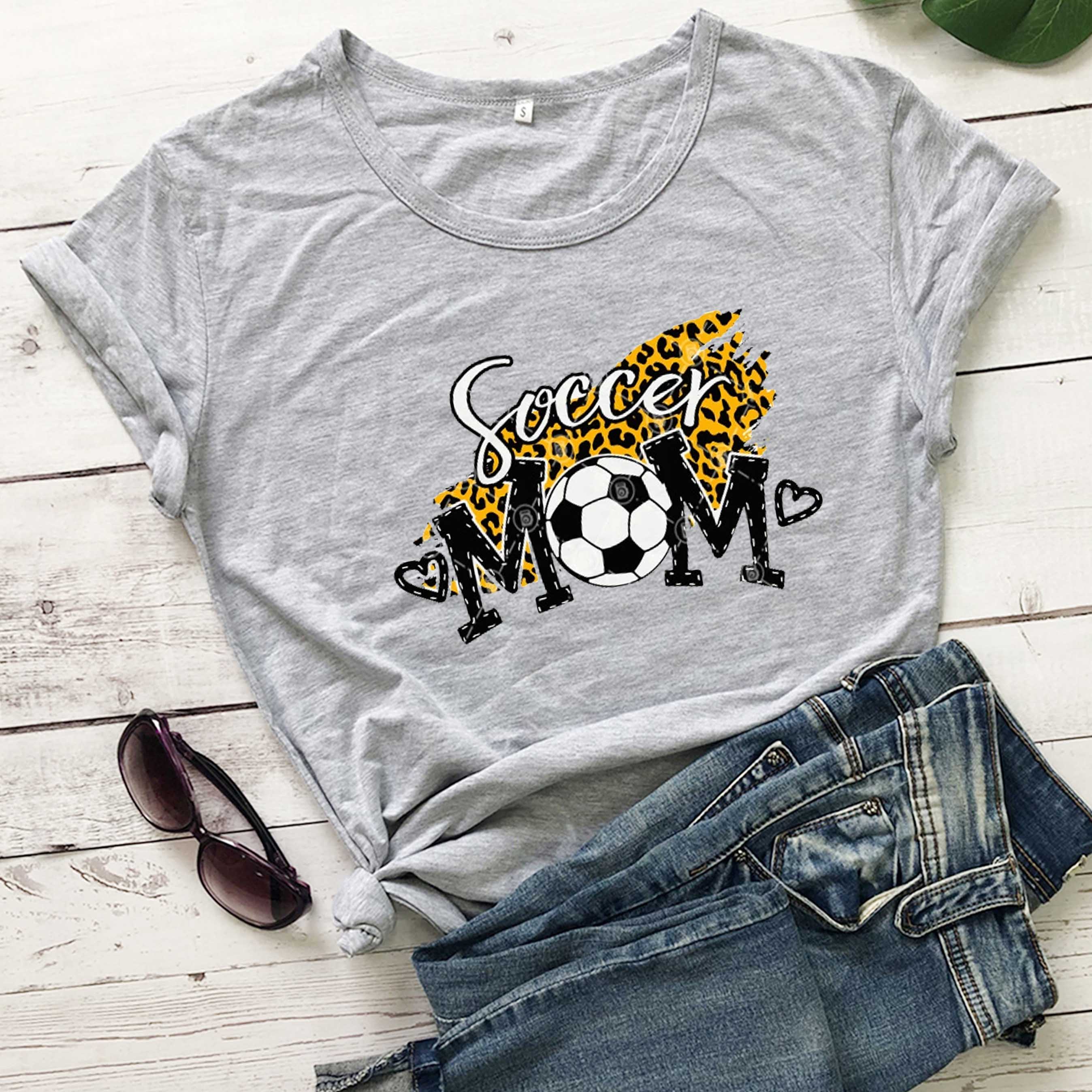 Mother's Day Gift Women's Cotton Leopard Print Casual T-shirt