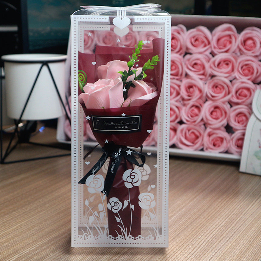 Valentine's Day Soap Rose Bouquet Gift Box