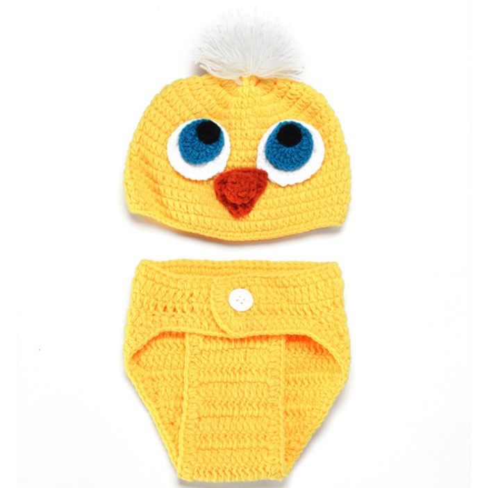 Hand-knitted Cartoon Animal-shaped Newborn Photography Outfits