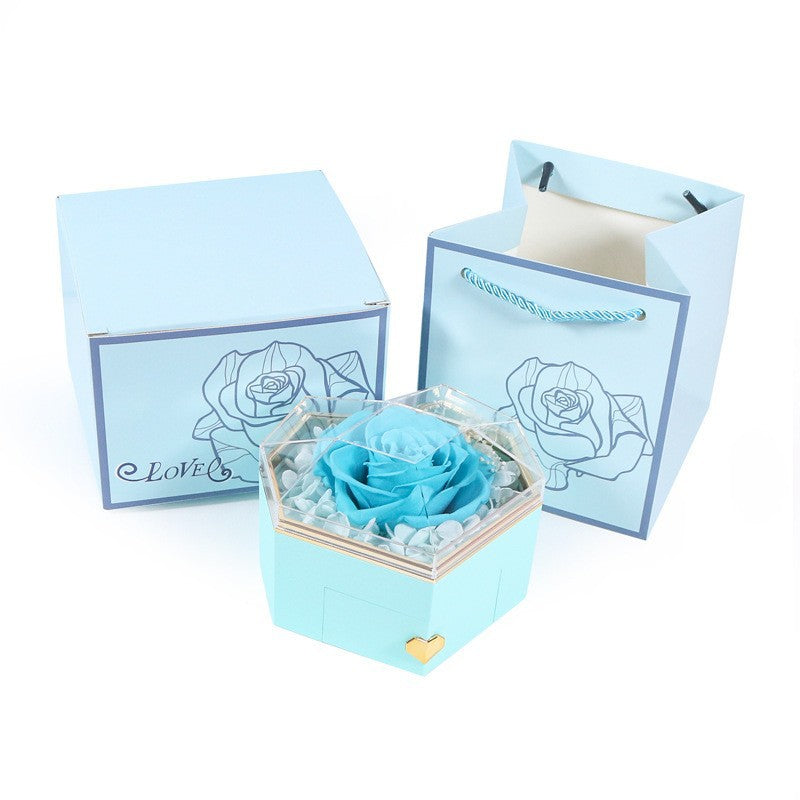 Love Rose Jewelry Box Prism Rose Valentine's Day Gift