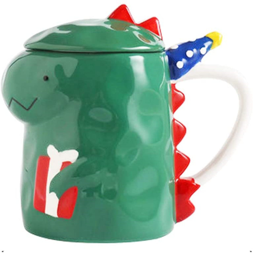 Cute Mug With Lid Spoon Valentine's Day Gift Ceramic Souvenir