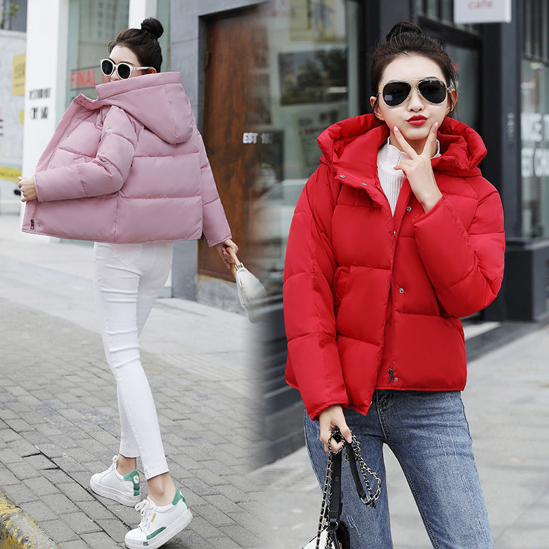 Hooded Loose Down Padded Bread-Style Coat For Petite Figures