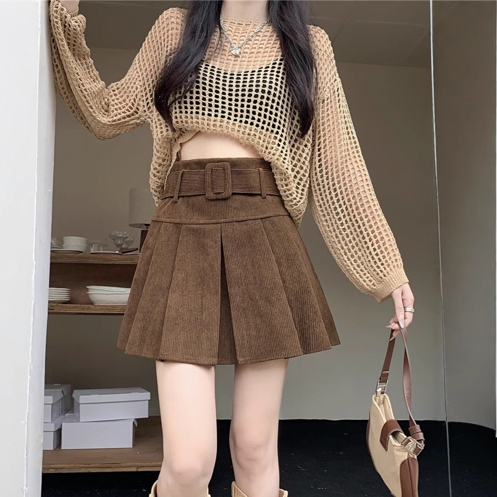 Anti-exposure, Figure-flattering, High-waisted Skirt