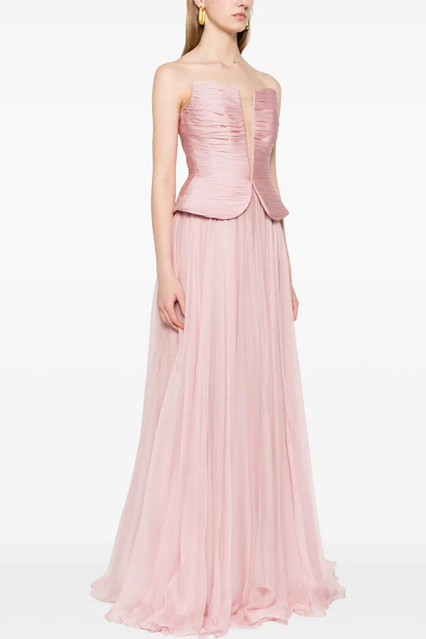 Women's Fashionable Sleeveless French-style Tube Dress