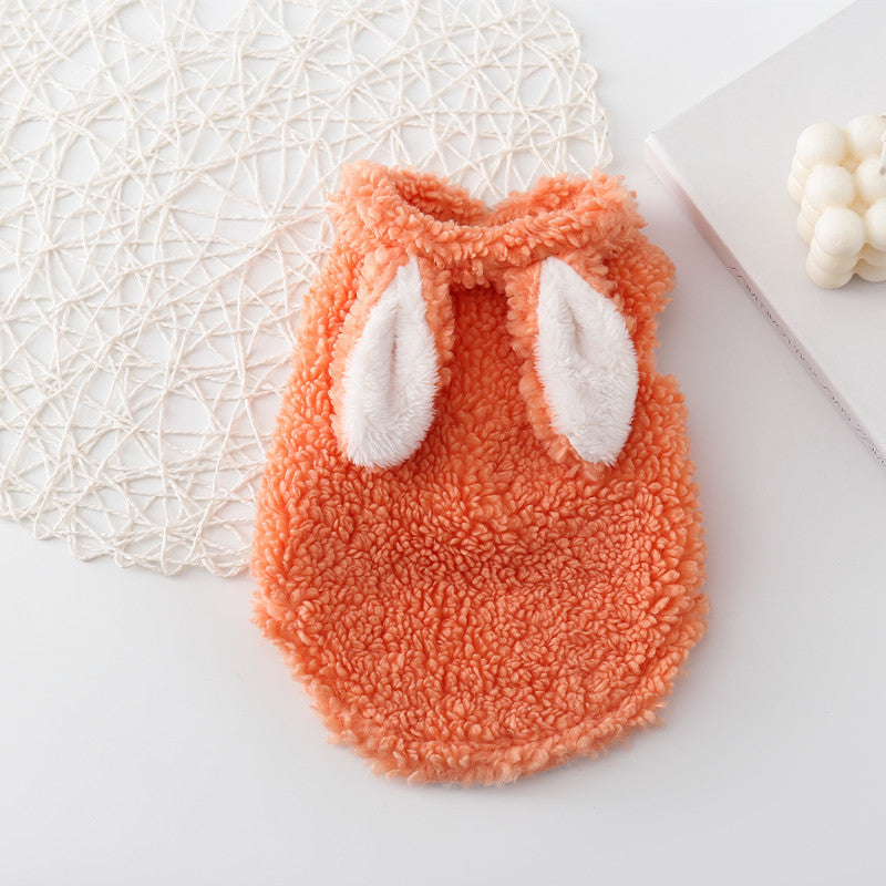 Cute Bunny Costume With Bunny Ears Vest For Autumn And Winter