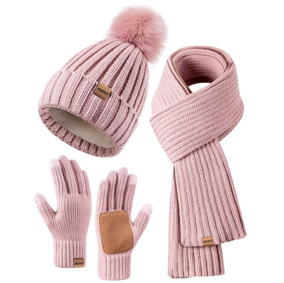 9-color Men's And Women's Knitted Hat Scarf Gloves