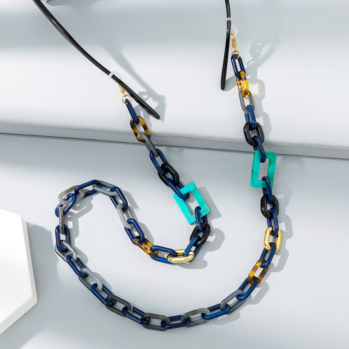 Colorful Mixed Acrylic Neckband And Eyeglass Chain