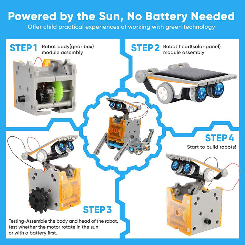 Twelve In One Solar-Powered Toy Car