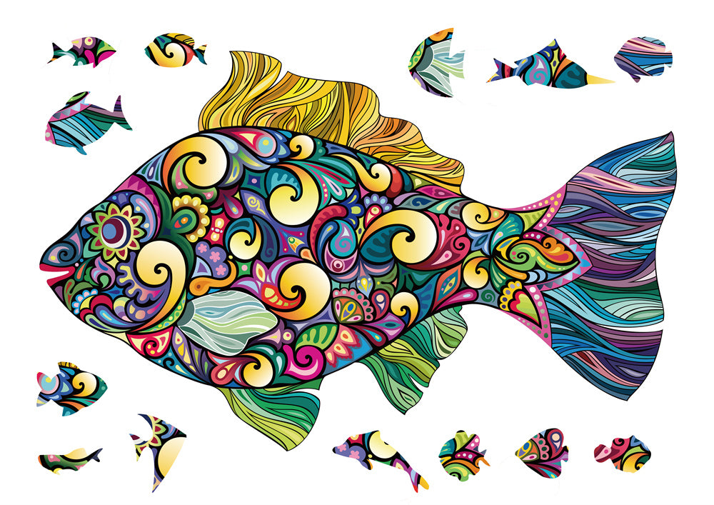Each Piece Is Animal Shaped Christmas Gift Colorful Elephant Turtle Wooden Jigsaw Puzzles